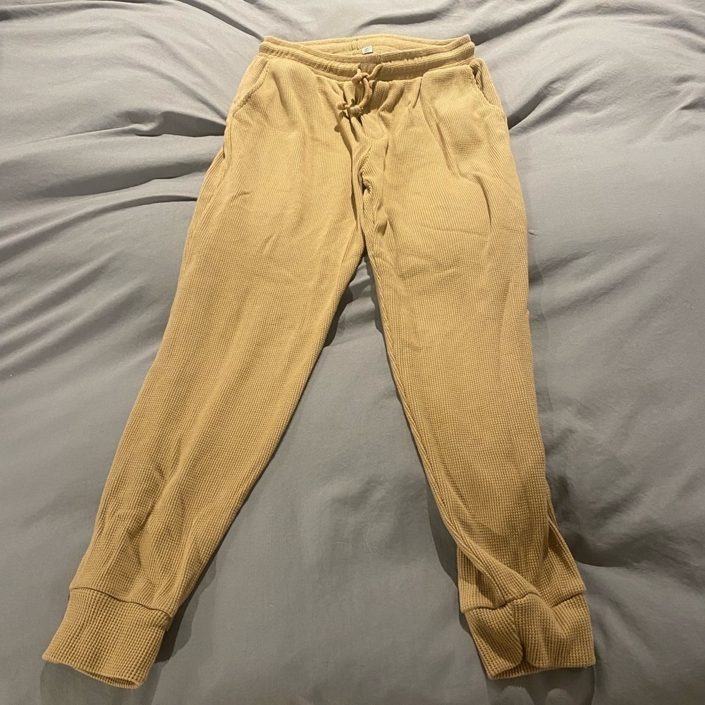 Waffle joggers  in beige
